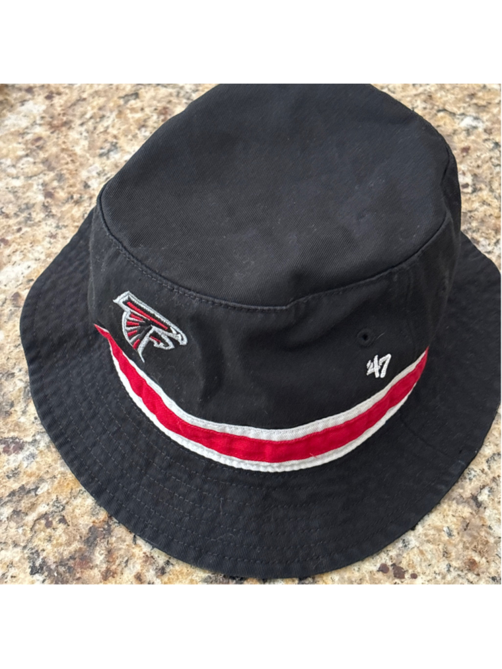 Men's 47 Brand Atlanta Falcons Bucket Hat One Size Black Red